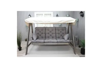 Soffdyna med ryggstöd Maxi Hög Rygg med Sidokuddar - Grå - Utemöbler & utemiljö - Dynor - Kompletta dynset