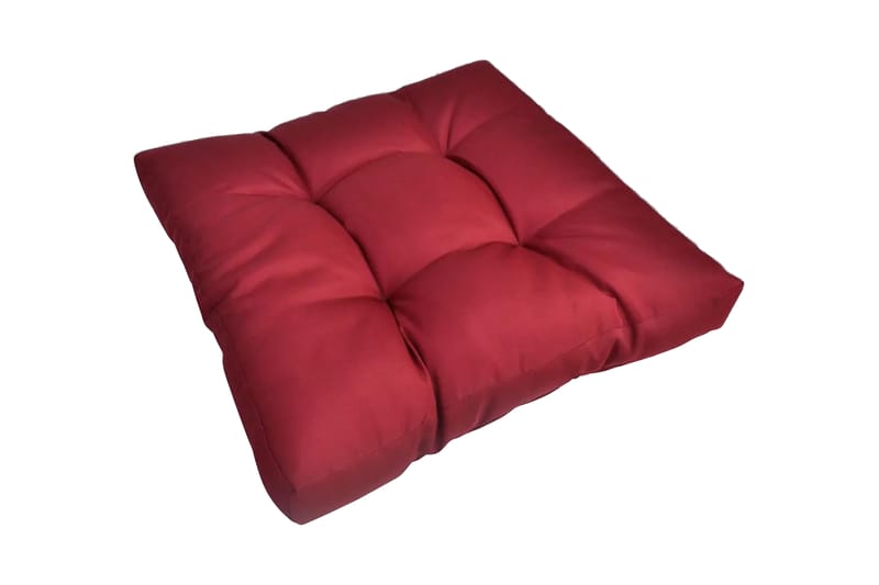 Stoppad sittdyna 60x60x10 cm vinröd - Röd - Sittdyna & ryggdyna utemöbler