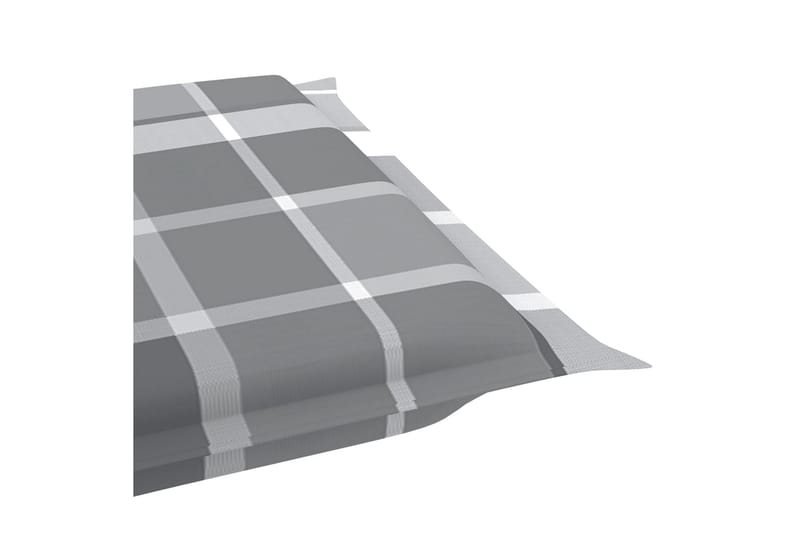 Solsängsdyna grå rutmönster 186x58x3 cm - Flerfärgad - Solsängsdynor