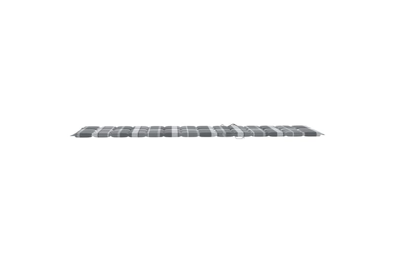 Solsängsdyna grått rutmönster 200x60x3 cm tyg - Flerfärgad - Solsängsdynor
