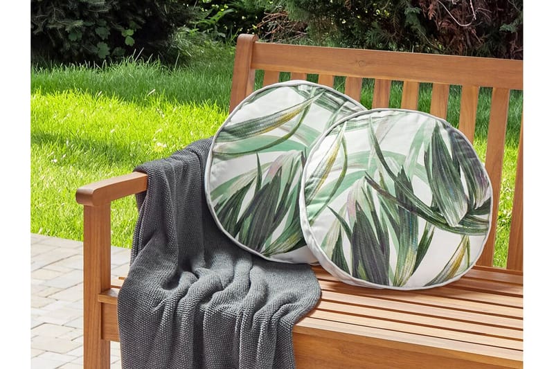 Sorel Utomhuskudde 40 cm Rund - Grön/Vit - Utemöbler & utemiljö - Dynor - Utomhuskuddar