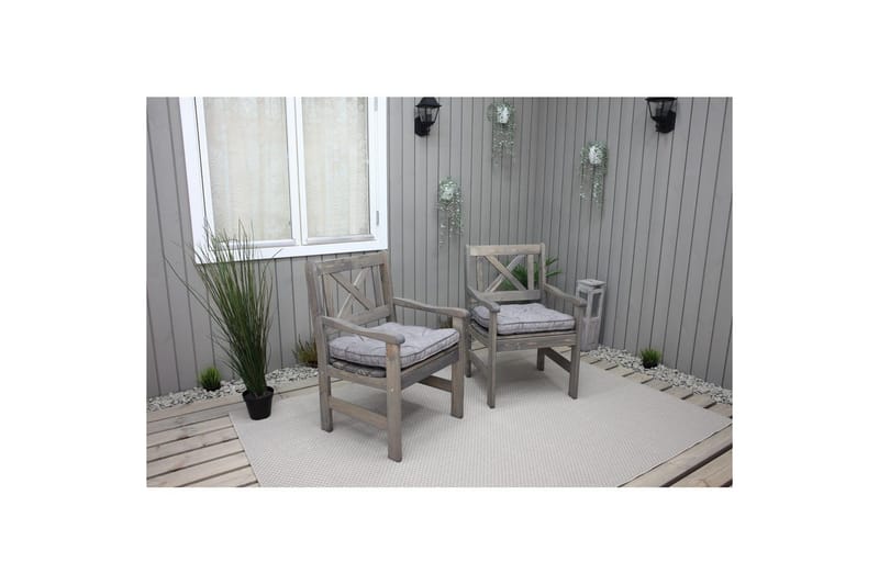 Stolskudde Malmö, grå - Utemöbler & utemiljö - Dynor - Sittdyna & ryggdyna utemöbler