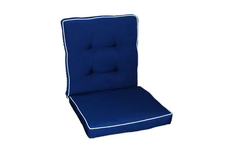 Stolskudde med ryggstöd Excellent Midi Låg Rygg - Blå - Utemöbler & utemiljö - Dynor - Positionsdynor