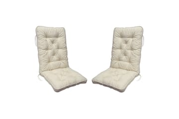 Stolskudde med ryggstöd Malmö Maxi Hög Rygg 2-pack Beige - Beige - Utemöbler & utemiljö - Dynor - Sittdyna & ryggdyna utemöbler
