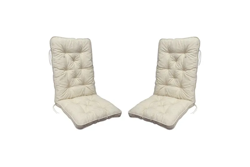 Stolskudde med ryggstöd Malmö Maxi Hög Rygg Beige - Beige - Utemöbler & utemilj ö - Dynor - Övriga dynor