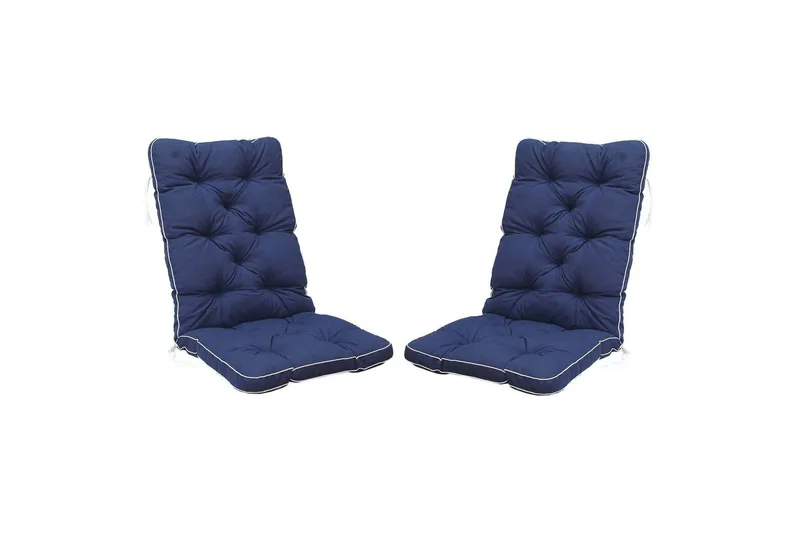 Stolskudde med ryggstöd Malmö Maxi Hög Rygg Blå - Blå - Utemöbler & utemiljö - Dynor - Övriga dynor