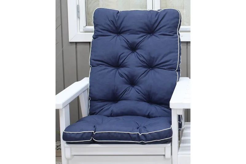 Stolskudde med ryggstöd Malmö Maxi Hög Rygg Blå - Blå - Utemöbler & utemiljö - Dynor - Övriga dynor