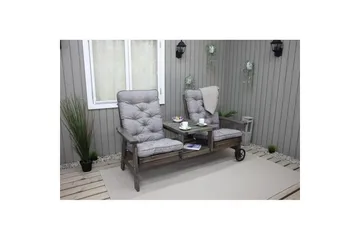 Stolskudde med ryggstöd Malmö Maxi Hög Rygg - Grå - Utemöbler & utemiljö - Dynor - Positionsdynor