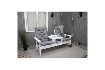 Stolskudde med ryggstöd Malmö Maxi Hög Rygg - Grå - Utemöbler & utemiljö - Dynor - Däckstolsdynor