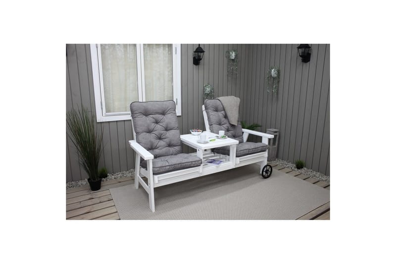 Stolskudde med ryggstöd Malmö Maxi Hög Rygg - Grå - Utemöbler & utemiljö - Dynor - Däckstolsdynor