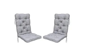 Stolskudde med ryggstöd Malmö Maxi Hög Rygg - Grå - Utemöbler & utemiljö - Dynor - Däckstolsdynor