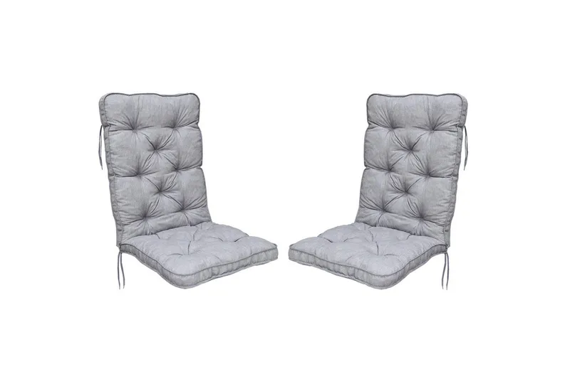 Stolskudde med ryggstöd Malmö Maxi Hög Rygg - Grå - Utemöbler & utemiljö - Dynor - Positionsdynor