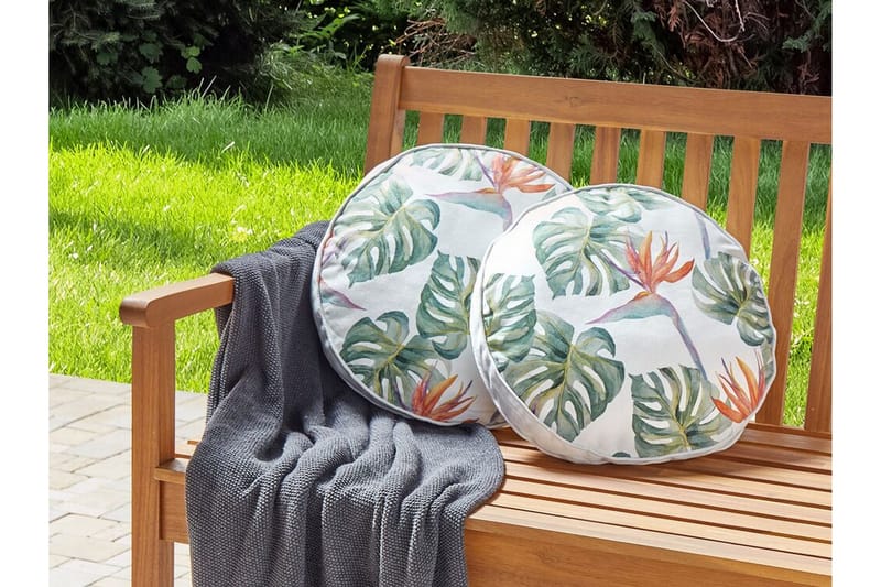 Tallahassee Utomhuskudde 40 cm Rund - Grön/Vit - Utemöbler & utemiljö - Dynor - Utomhuskuddar