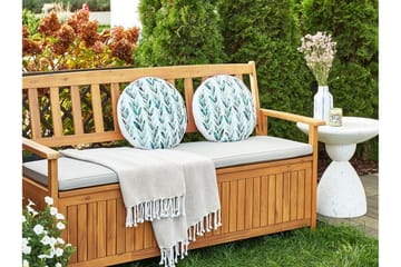 Tricase Utomhuskudde 40 cm Rund - Vit/Grön - Utemöbler & utemiljö - Dynor - Utomhuskuddar