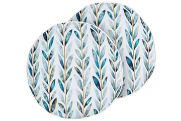 Tricase Utomhuskudde 40 cm Rund - Vit/Grön - Utemöbler & utemiljö - Dynor - Utomhuskuddar