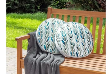 Tricase Utomhuskudde 40 cm Rund - Vit/Grön - Utemöbler & utemiljö - Dynor - Utomhuskuddar