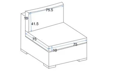 Bahamas Dynfodral till Mittmodul - Ljusgrå - Utemöbler & utemiljö - Dynor - Utomhusklädslar