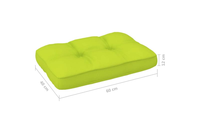 Dyna till pallsoffa ljusgrön 60x40x10 cm - Grön - Soffdyna & bänkdyna utemöbler