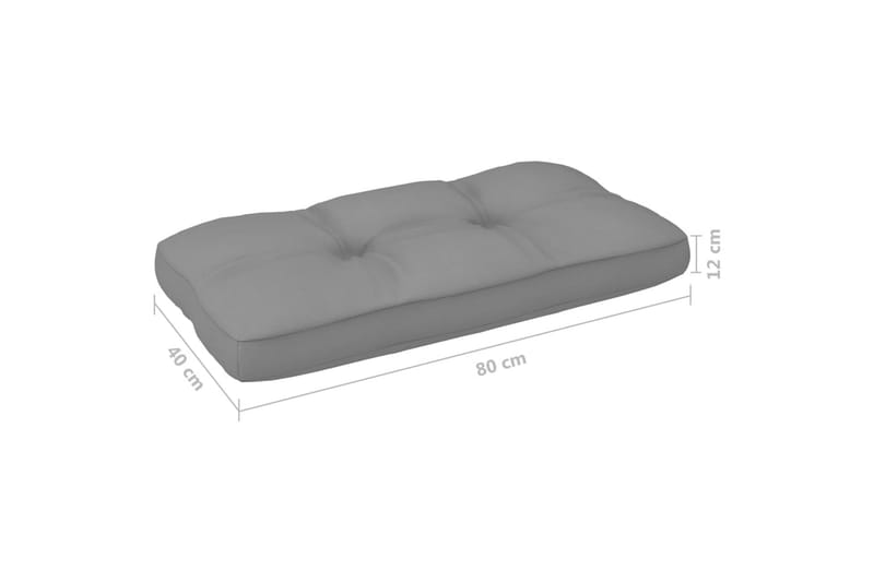 Dyna till pallsoffa grå 80x40x10 cm - Grå - Soffdyna & bänkdyna utemöbler