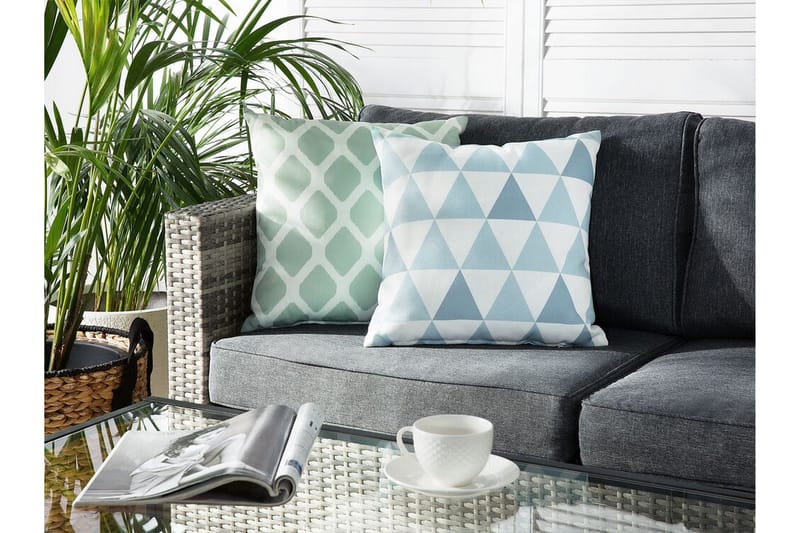 Trädgårdskudde Villayuda 2-pack 40x40 cm - Blå - Utemöbler & utemiljö - Dynor - Utomhuskuddar