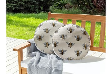 Utomhuskudde Arnesano 40 cm Rund 2 st - Beige/Svart - Utemöbler & utemiljö - Dynor - Utomhuskuddar