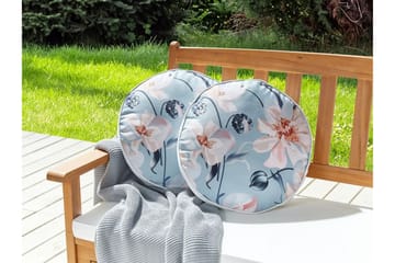 Utomhuskudde Benedetta 40 cm Rund 2 st - Blå - Utemöbler & utemiljö - Dynor - Utomhuskuddar