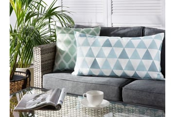 Utomhuskudde Burgeo 42x60 cm - Blå/Vit - Utemöbler & utemiljö - Dynor - Utomhuskuddar