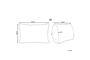 Utomhuskudde Burgeo 42x60 cm - Blå/Vit - Utemöbler & utemiljö - Dynor - Utomhuskuddar