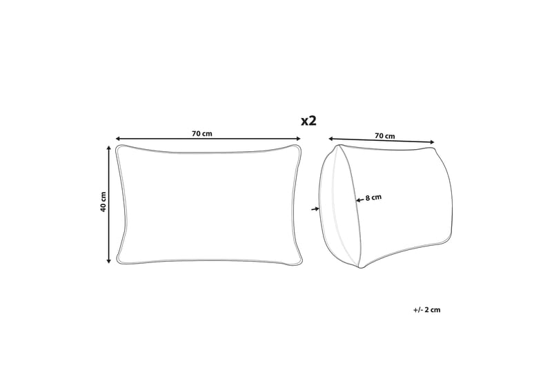 Utomhuskudde Burgeo 42x60 cm - Blå/Vit - Utemöbler & utemiljö - Dynor - Utomhuskuddar