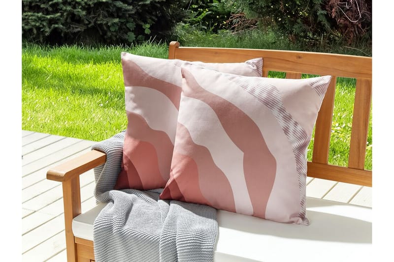 Utomhuskudde Busto 45x45 cm 2 st - Rosa - Utemöbler & utemiljö - Dynor - Utomhuskuddar