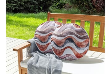 Utomhuskudde Cannole 40 cm Rund - Brun/Vit/Svart - Utemöbler & utemiljö - Dynor - Utomhuskuddar