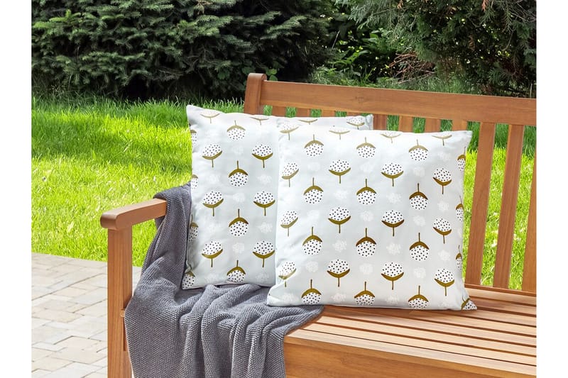 Utomhuskudde Carini 45x45 cm - Grön/Vit - Utemöbler & utemiljö - Dynor - Utomhuskuddar