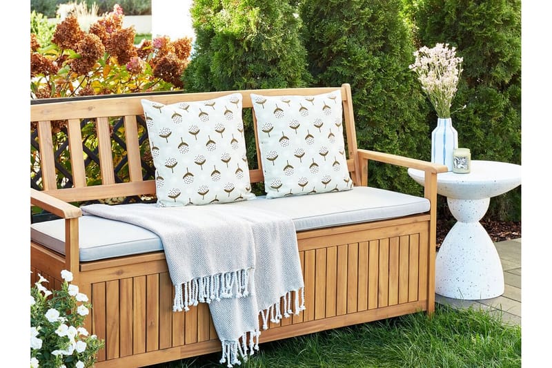 Utomhuskudde Carini 45x45 cm - Grön/Vit - Utemöbler & utemiljö - Dynor - Utomhuskuddar