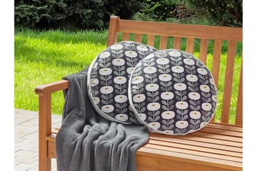 Utomhuskudde Corsano 40 cm Rund - Grå/Vit - Utemöbler & utemiljö - Dynor - Utomhuskuddar