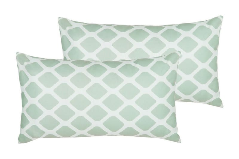 Utomhuskudde Flojen 42x60 cm - Grön/Vit - Utemöbler & utemiljö - Dynor - Utomhuskuddar