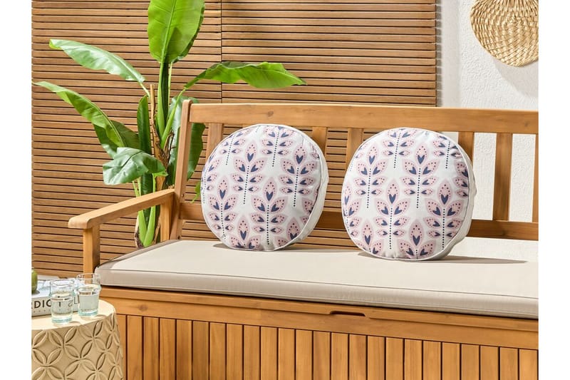 Utomhuskudde Latiano 40 cm Rund - Beige/Rosa - Utemöbler & utemiljö - Dynor - Utomhuskuddar
