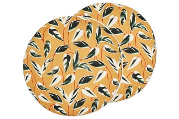 Utomhuskudde Macerata 40 cm Rund 2 st - Gul/Grön/Vit - Utemöbler & utemiljö - Dynor - Utomhuskuddar