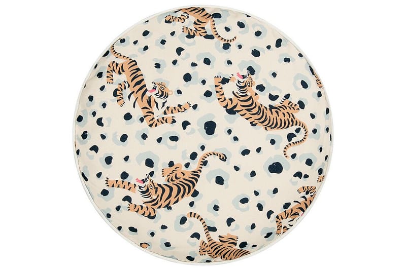 Utomhuskudde Matino 40 cm Rund, Beige/Blå/Brun