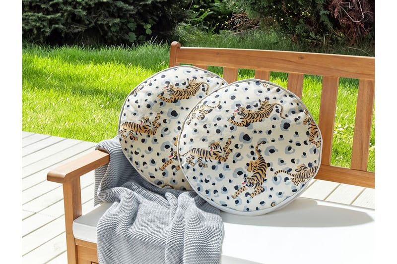 Utomhuskudde Matino 40 cm Rund - Beige/Blå/Brun - Utemöbler & utemiljö - Dynor - Utomhuskuddar