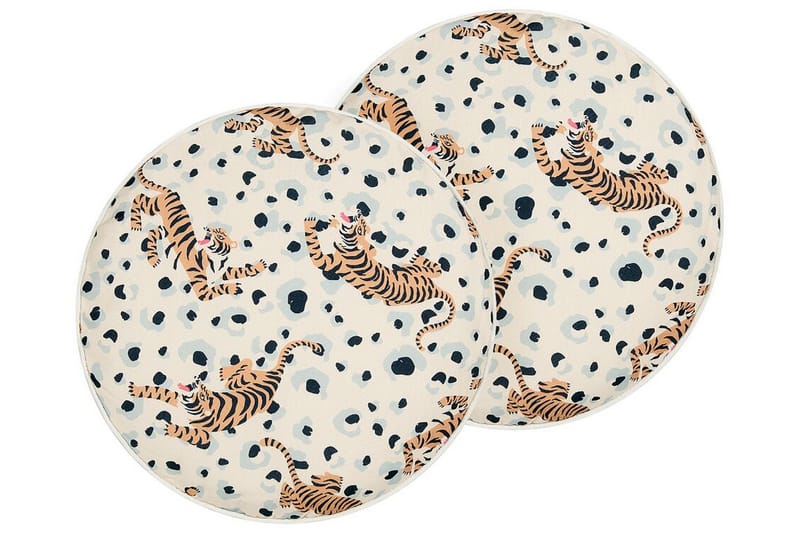 Utomhuskudde Matino 40 cm Rund - Beige/Blå/Brun - Utemöbler & utemiljö - Dynor - Utomhuskuddar