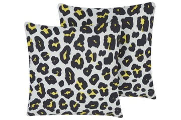 Utomhuskudde Runge 45x45 cm 2 st - Vit/Svart/Gul - Utemöbler & utemiljö - Dynor - Utomhuskuddar