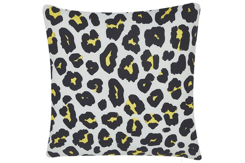 Utomhuskudde Runge 45x45 cm, Vit/Svart/Gul