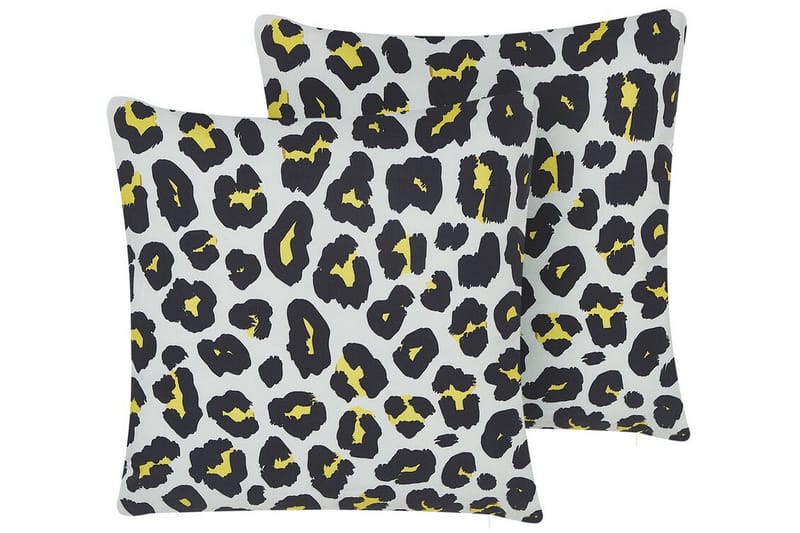 Utomhuskudde Runge 45x45 cm - Vit/Svart/Gul - Utemöbler & utemiljö - Dynor - Utomhuskuddar