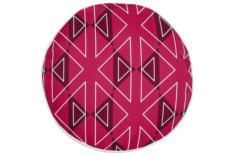 Utomhuskudde Santa Rosa 40 cm Rund - Rosa/Vit - Utemöbler & utemiljö - Dynor - Utomhuskuddar