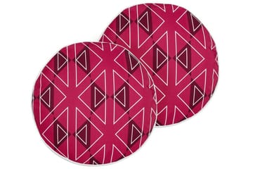 Utomhuskudde Santa Rosa 40 cm Rund - Rosa/Vit - Utemöbler & utemiljö - Dynor - Utomhuskuddar