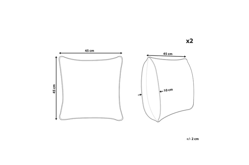 Utomhuskudde Santa Rosa 45x45 cm - Rosa/Vit - Utemöbler & utemiljö - Dynor - Utomhuskuddar