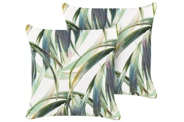 Utomhuskudde Sorel 45x45 cm 2 st - Grön/Vit - Utemöbler & utemiljö - Dynor - Utomhuskuddar