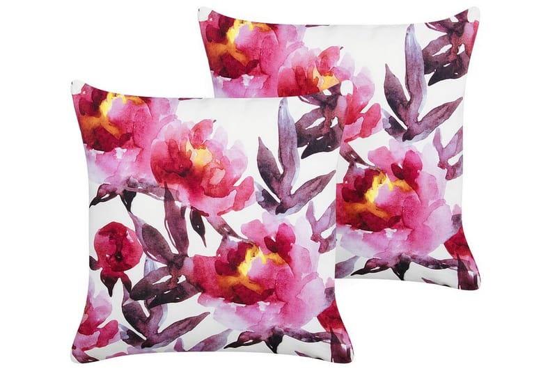 Utomhuskudde Trepuzzi 45x45 cm 2 st - Vit/Rosa - Utemöbler & utemiljö - Dynor - Utomhuskuddar