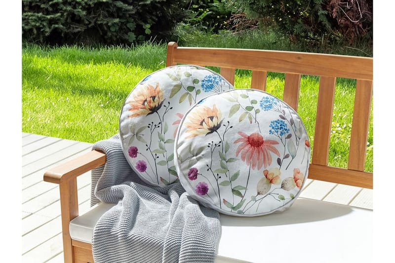 Utomhuskudde Unity 40 cm Rund - Vit - Utemöbler & utemiljö - Dynor - Utomhuskuddar