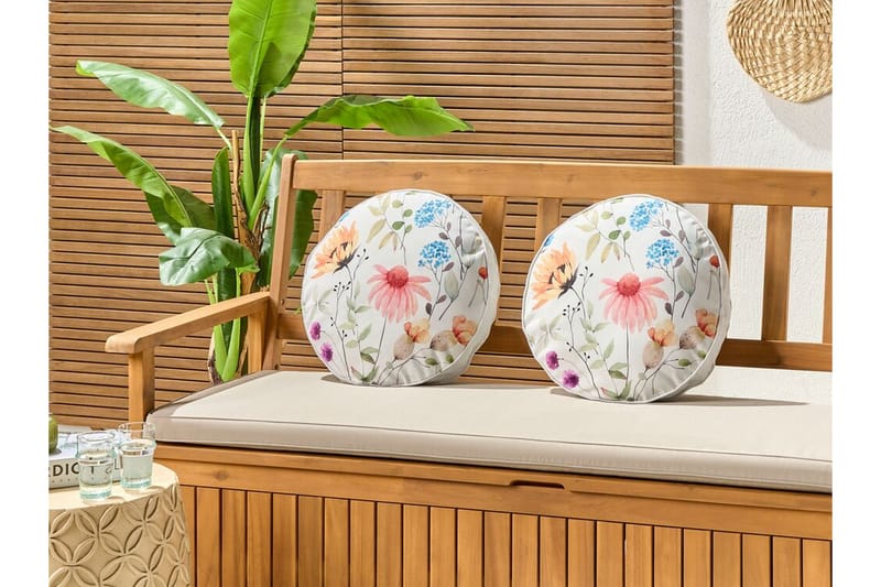 Utomhuskudde Unity 40 cm Rund - Vit - Utemöbler & utemiljö - Dynor - Utomhuskuddar